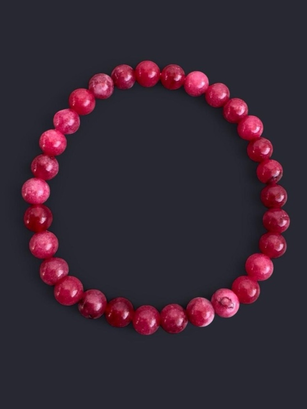 Quartz Gemstone Bead Bracelet 6mm